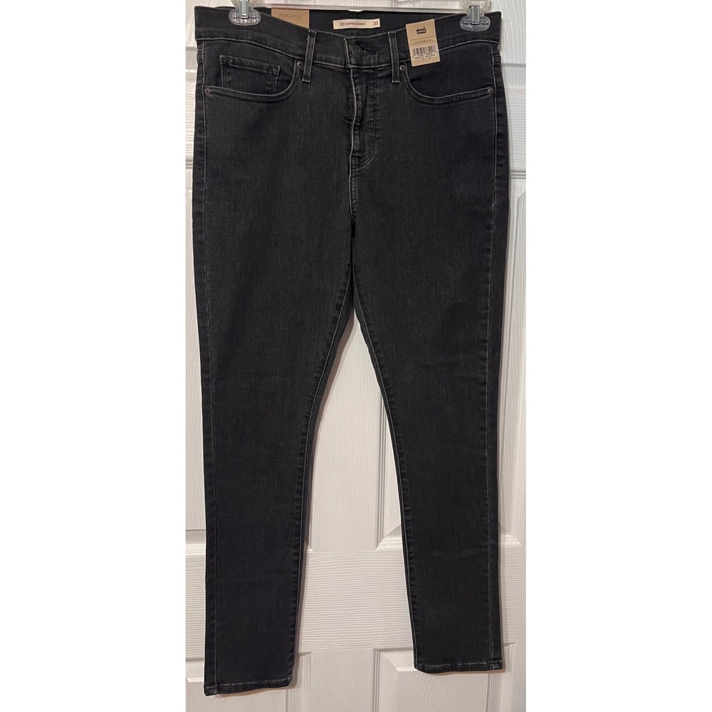 Levis 311 Shaping Skinny Jeans 31x30 Womens 12 Short Dark Gray Stretch NEW